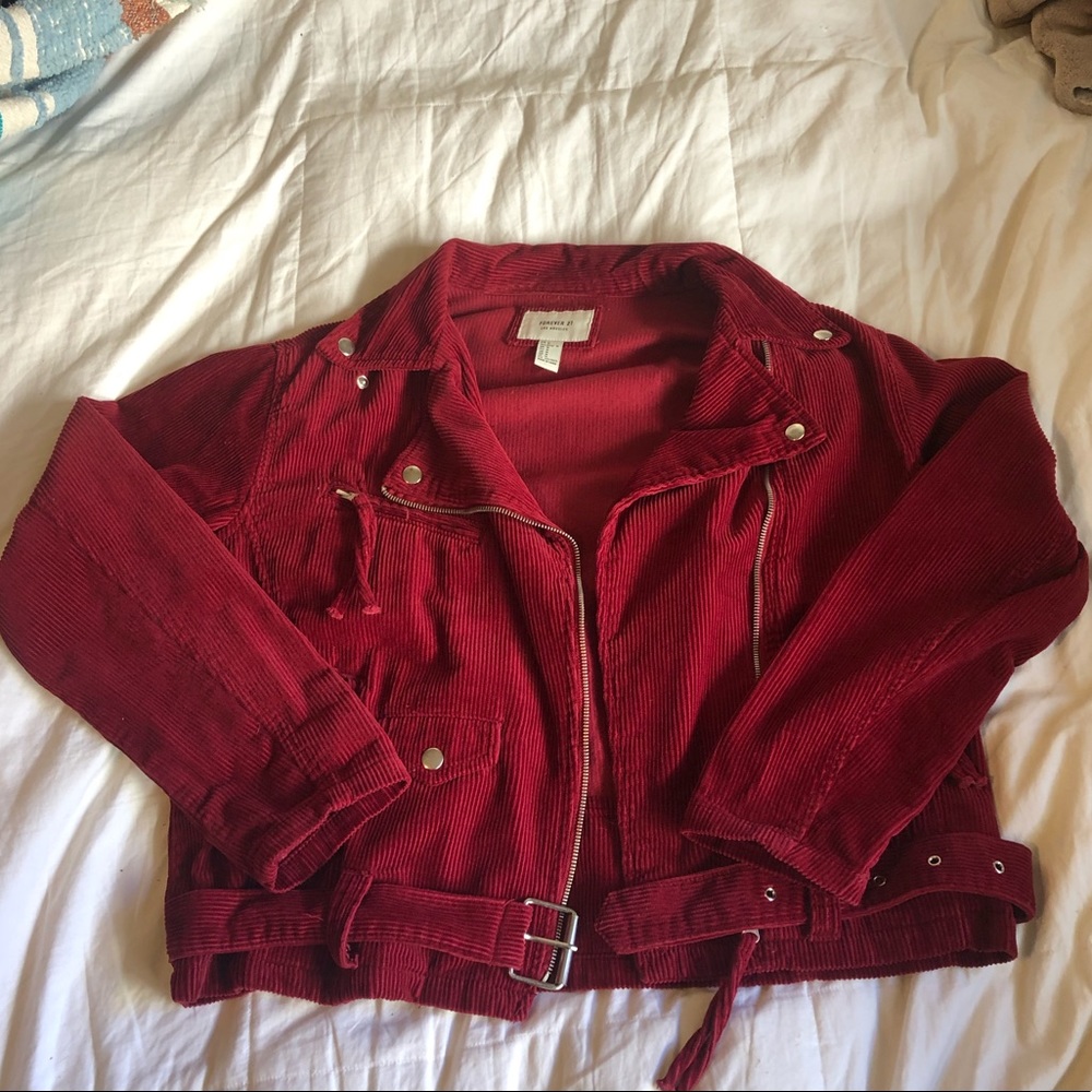 Corduroy red jacket